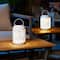 Glitzhome® 8.75" Metal Cutout Solar Powered Hanging Lantern Set